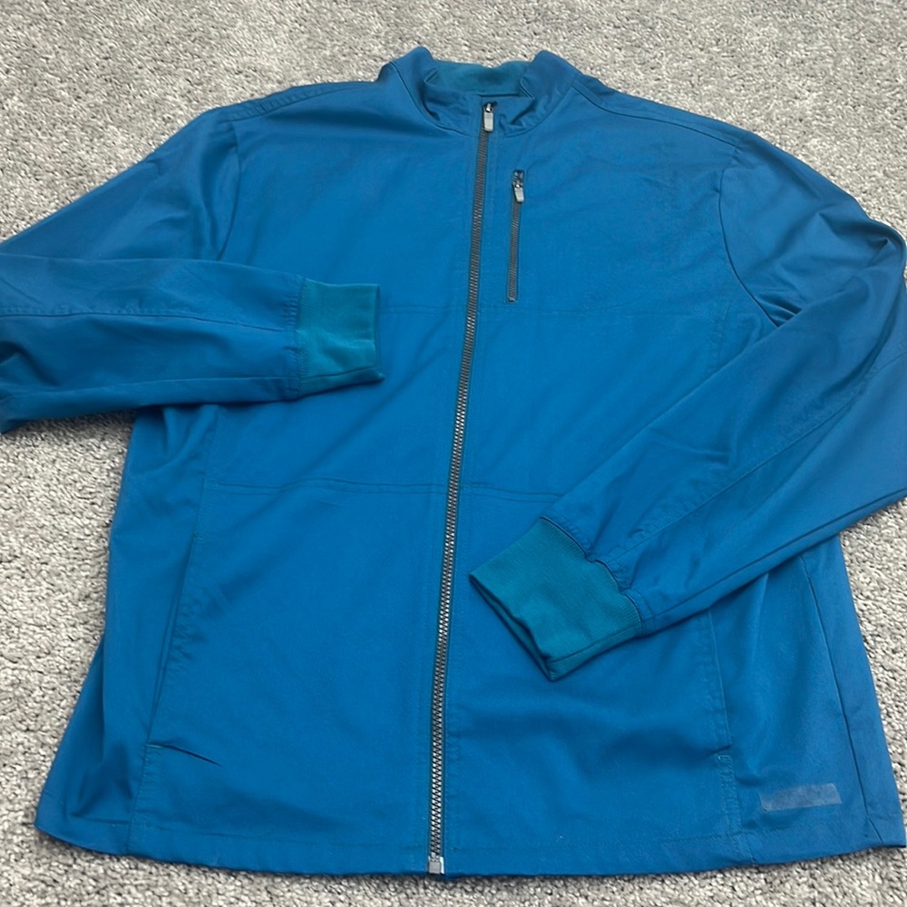 Uniform Advantage Caribbean Blue Zip Up Scrub Jacket Men’s M